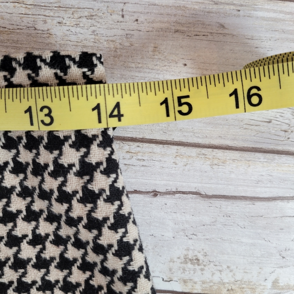 Eddie Bauer Womens Black and Cream Houndstooth A-line Skirt Size 6 - Picture 9 of 14